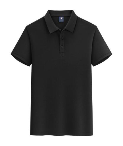 Unisex Solid Color Cotton Lapel Polo Shirt-DUMPO05925