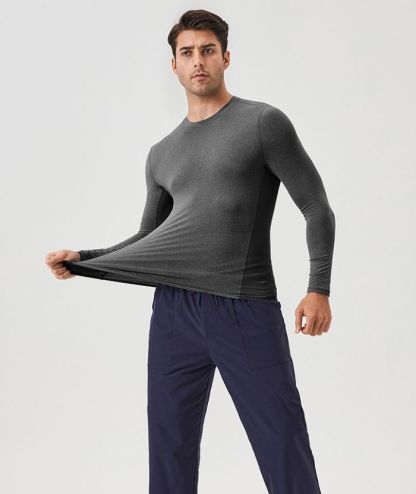 ZITY Men's Long Sleeve Compression Dri Fit T-Shirt-DUMLS05953