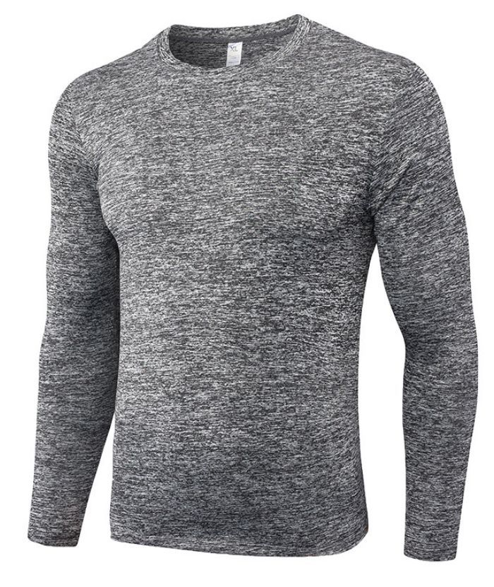 ZITY Men's Long Sleeve Round Neck Compression T-Shirt-DUMLS05951
