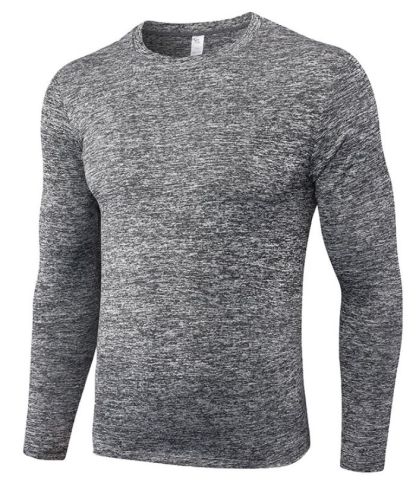 ZITY Men's Long Sleeve Round Neck Compression T-Shirt-DUMLS05951