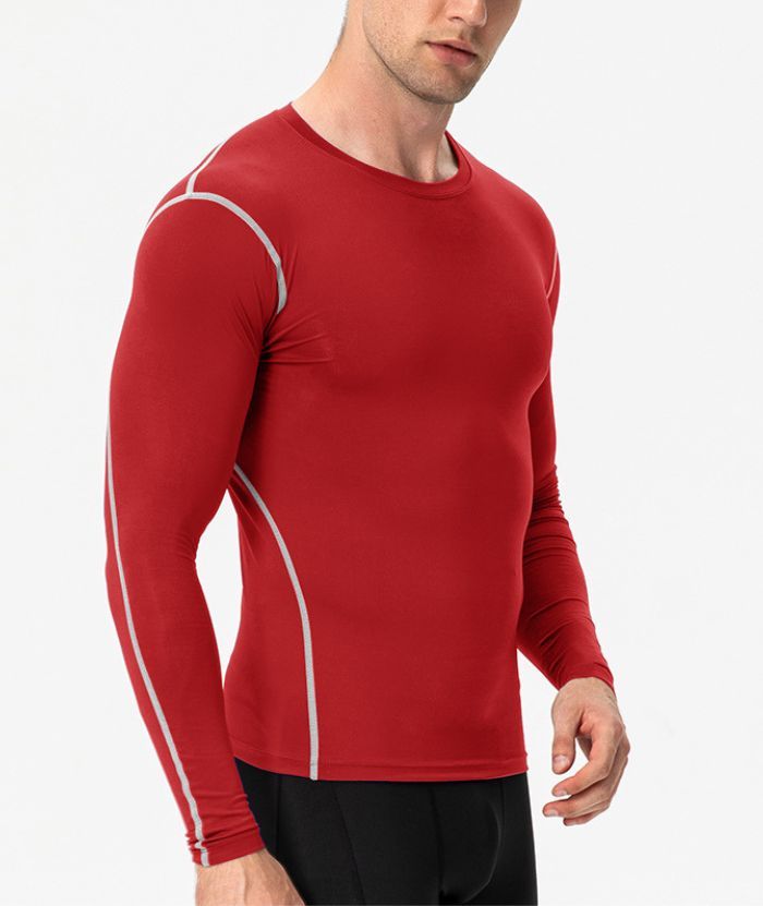 Men's Dri FIt Long Sleeve Slim Fit Compression T-Shirt-DUMLS05948