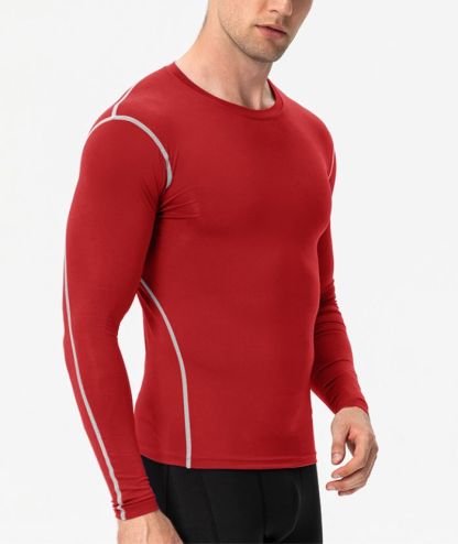 Men's Dri FIt Long Sleeve Slim Fit Compression T-Shirt-DUMLS05948
