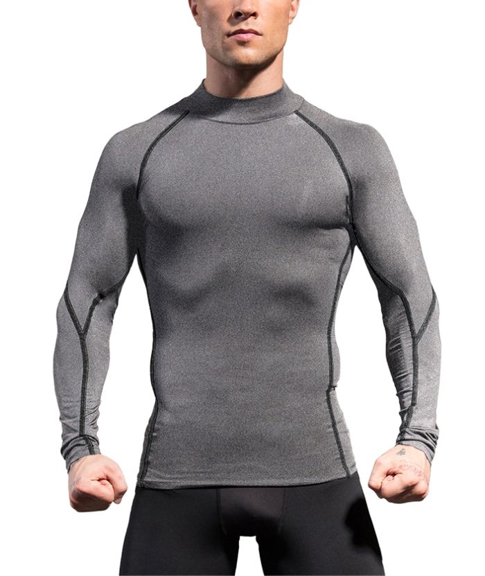 Men's Slim Fit Compression Athletic Fit Dri Fit T-Shirt-DUMLS05949