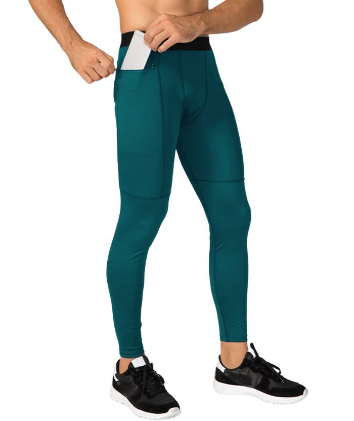 ZITY Men's Sports Dri Fit High Elastic Compression Pants-DUMSP05959