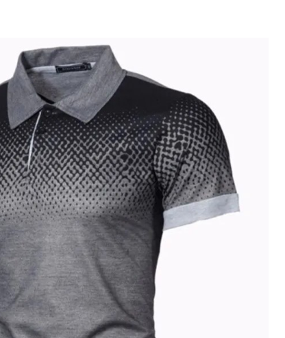 ZITY Men's 3D Print Comfort Slim Fit Short Sleeve Polo Shirt-DUMPO04600 | Zitysports