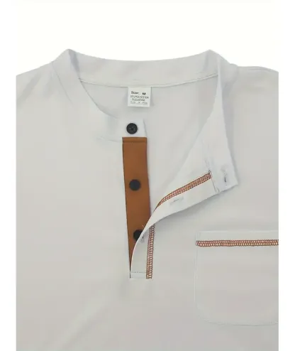 ZITY Men's Quick Dry Long Sleeve Henley Shirt-DUMFH04833 | Zitysports