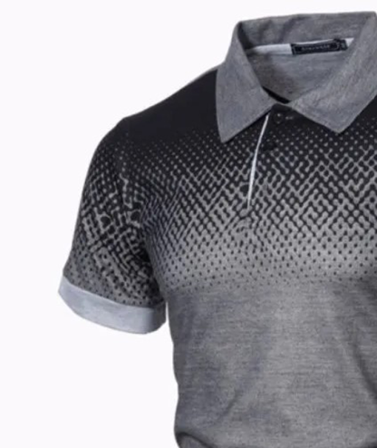 ZITY Men's 3D Print Comfort Slim Fit Short Sleeve Polo Shirt-DUMPO04600 | Zitysports