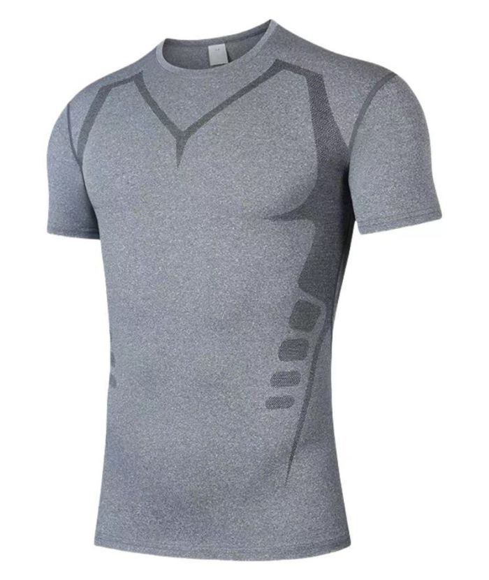 ZITY Men's Moisture-Wicking Running Compression T-Shirt-DUMTS05978