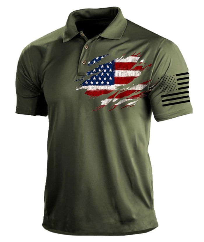 ZITY Men's 3D Printing Slim Fit Polo Shirt-DUMPO06023
