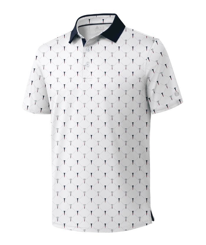ZITY Men's Hawaiian Flower Print Polo Shirts-CUMPO05190
