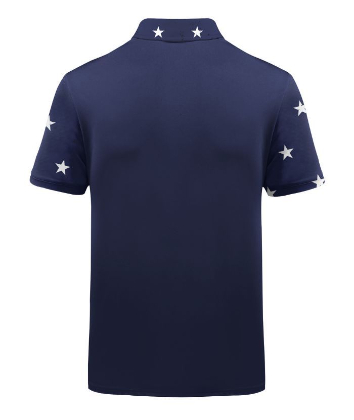ZITY Men's American Flag Theme Golf Polo Shirt-CUMPO05424