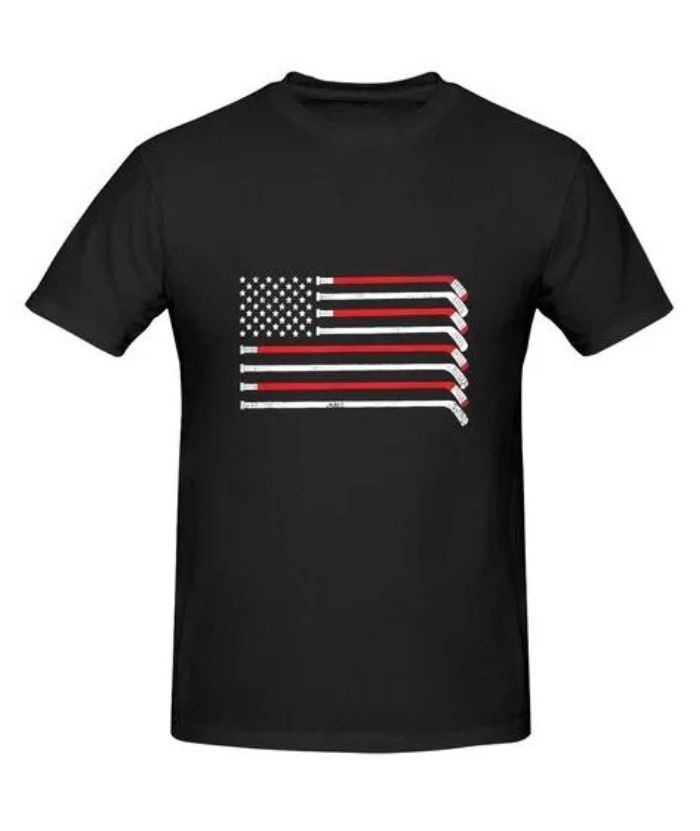 ZITY Men's American Flag printed 100% Cotton T-Shirt