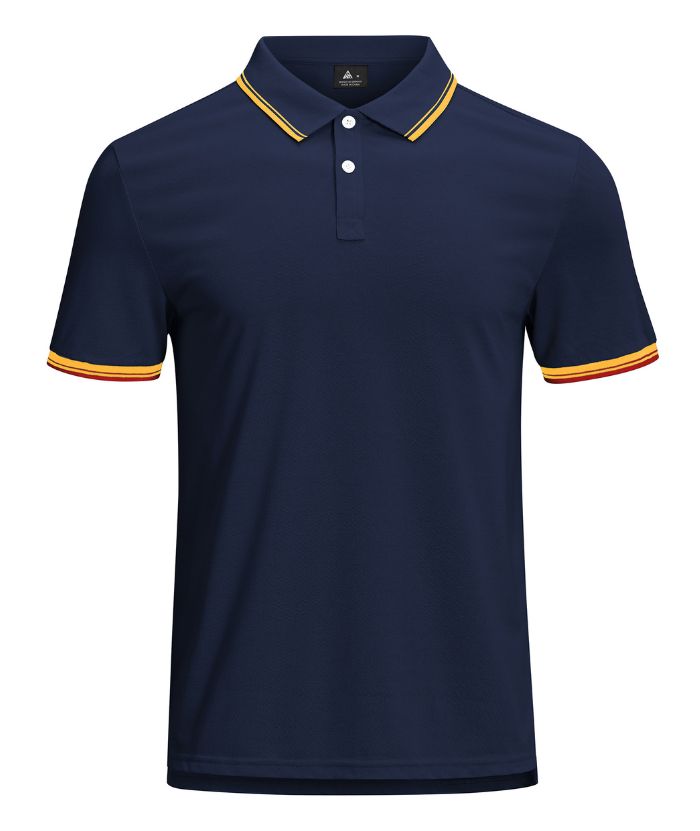 ZITY Men's Solid Color Slim Fit Golf Polo Shirt-CUMPO02668