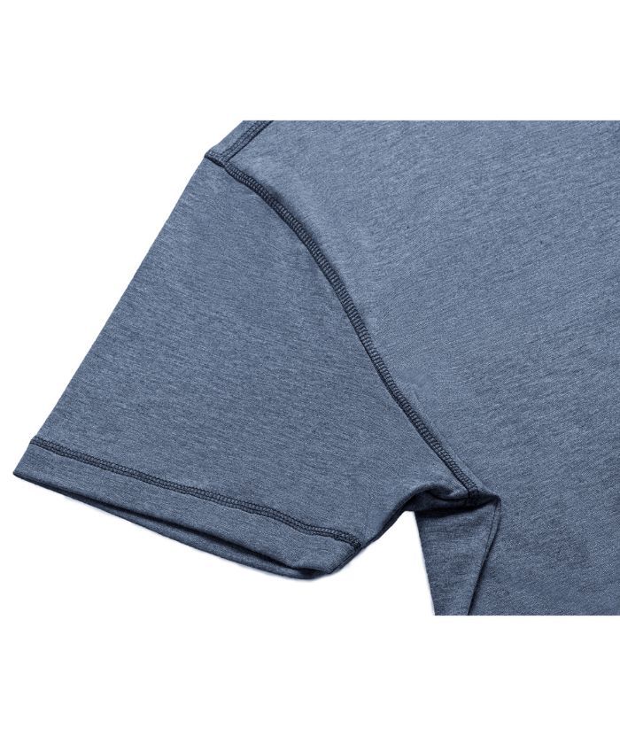 ZITY Men's Button Up Slim Fit Summer T-Shirt-CUMSS01905