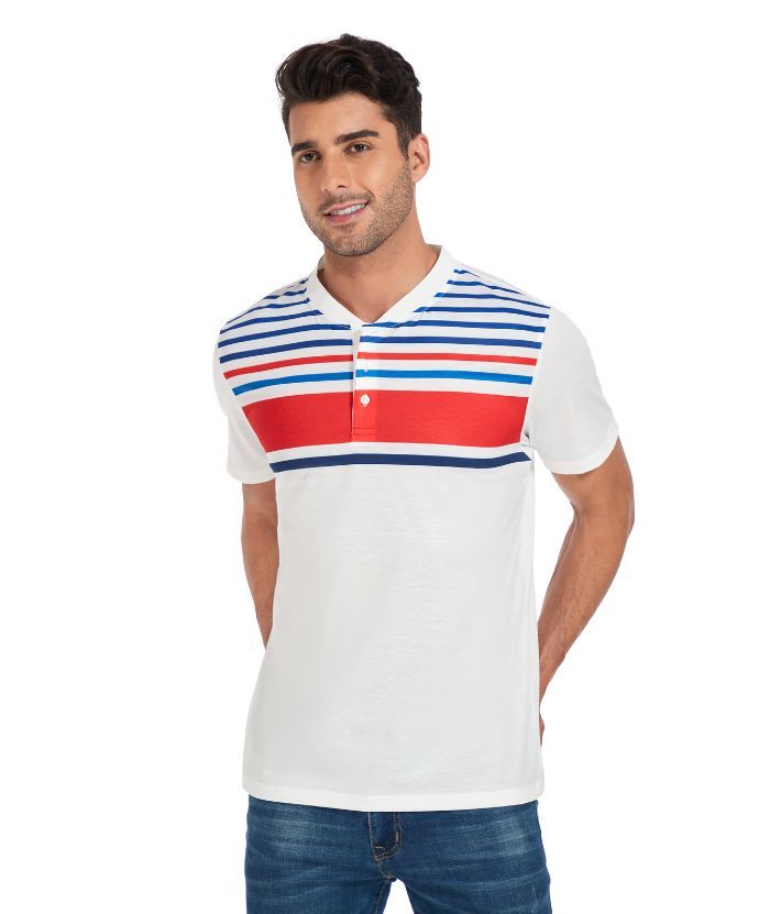 ZITY Men's Dri Fit Stripe Summer T-Shirt-CUMSS01736