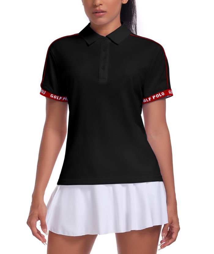 ZITY Women's Slim Fit Solid Color Golf Tennis Polo Shirt-CUWPO02199