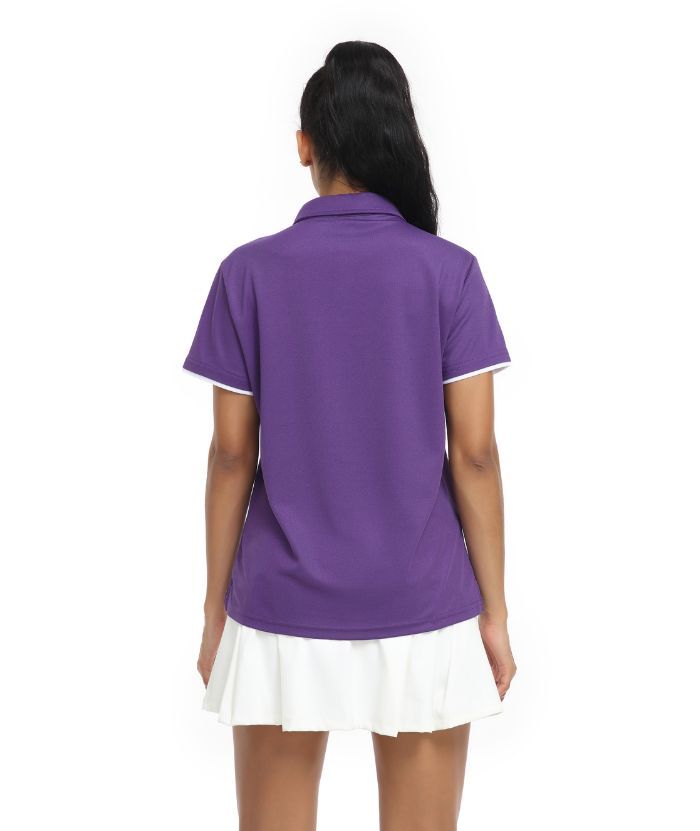ZITY Women's Slim Fit Button Up Golf Polo Shirt-CFWNL00005