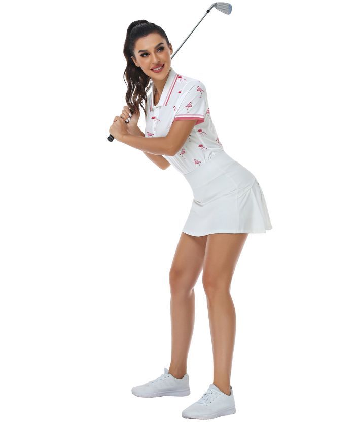 ZITY Women's Slim Fit Button Up Golf Polo Shirt-CUWPO02135