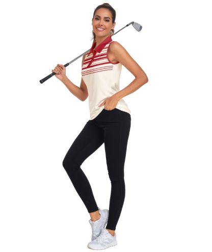 ZITY Women's Dri Fit Sleeveless Golf Polo Shirt-CUWBP02268