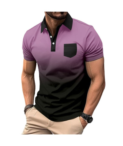 ZITY Men's Gradient Color Polo Shirt-ZPK010474 | Zitysports