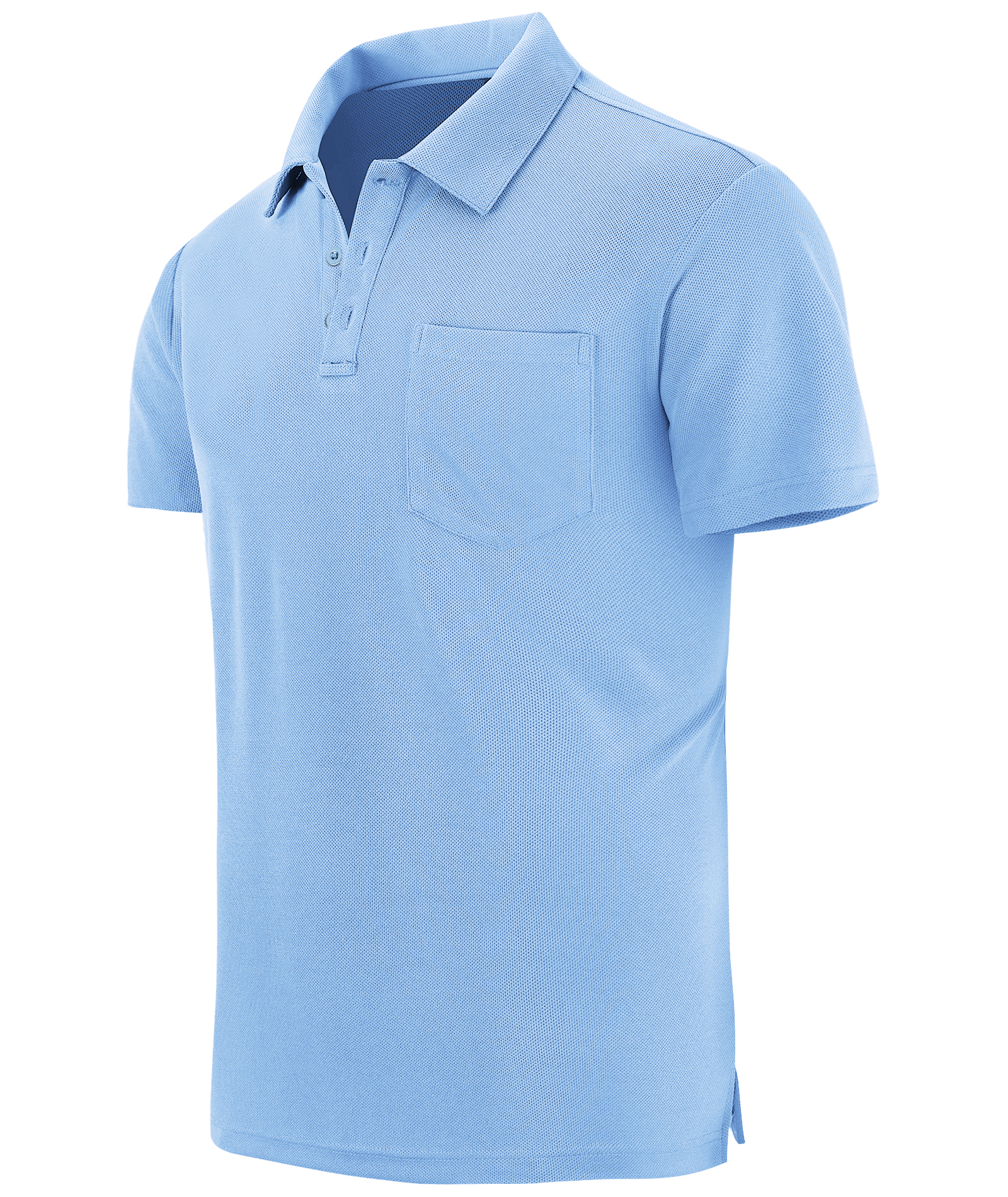 ZITY Men's Solid Color Fast Dry Neck Air Force with Pocket Polo Shirt-ZPK008914 | Zitysports