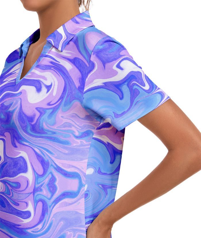 ZITY Women's Dri Fit V Neck Golf Polo Shirt-CUWPO02294