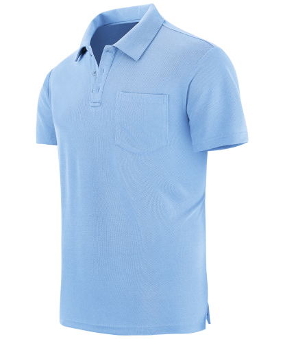 ZITY Men's Solid Color Fast Dry Neck Air Force with Pocket Polo Shirt-ZPK008914 | Zitysports