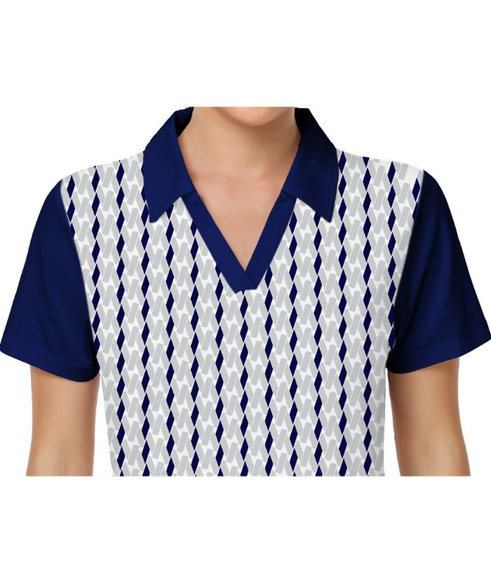 ZITY Women's Dri Fit White Golf Polo Shirt-CUWPO01014