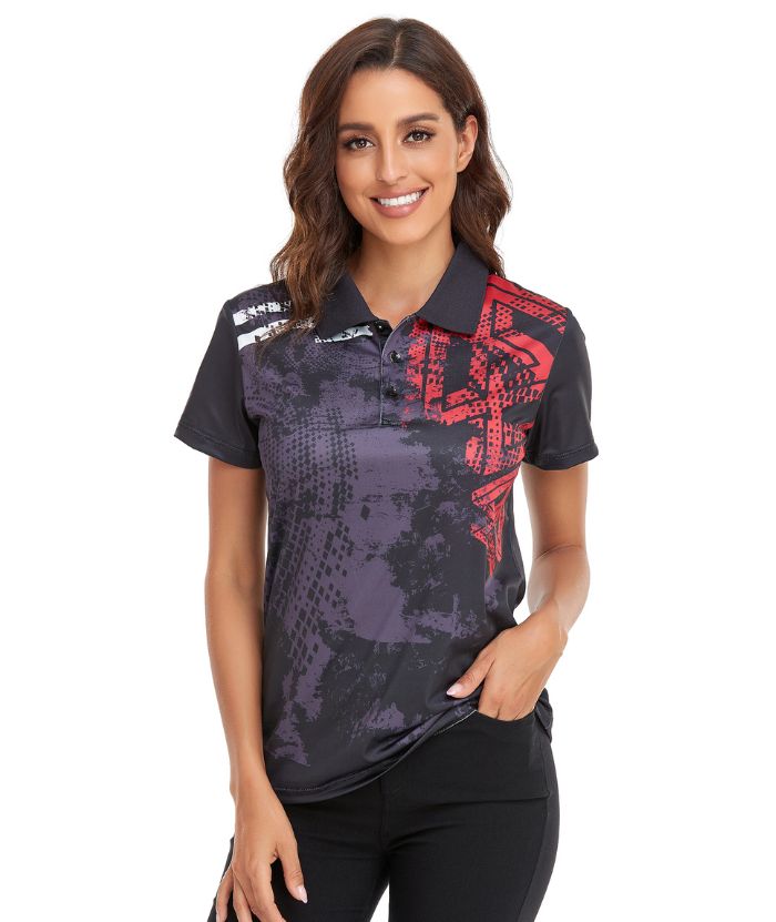 ZITY Women's Summer Dri Fit Casual Golf Polo Shirt-CFWTX00032