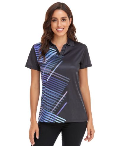 ZITY Women's V Neck Sports Dri Fit Casual Polo Shirt-CFWZZ00004