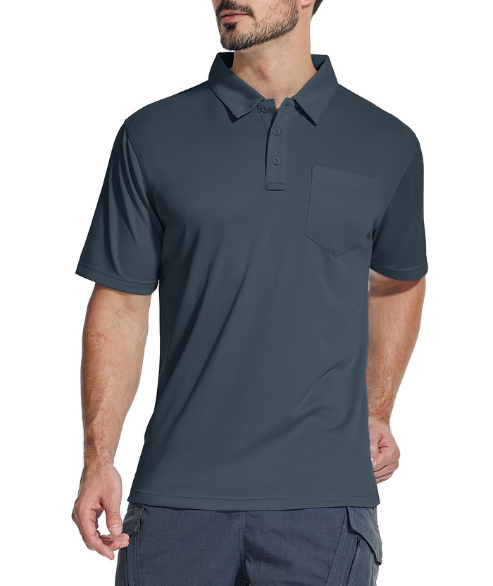 ZITY Men's Moisture Wicking Pocket Micro Mesh Performance Polo Shirt-ZPK008913 | Zitysports