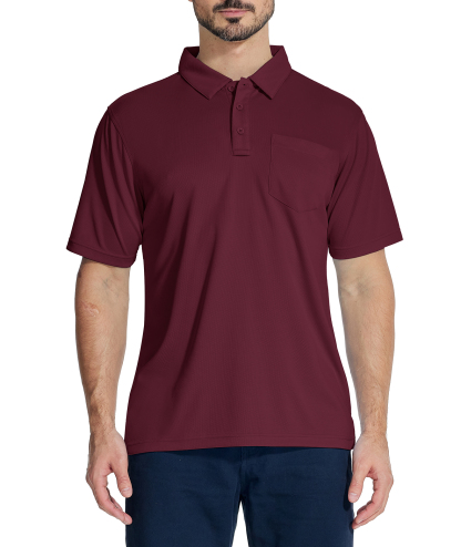 ZITY Men's Solid Color Fast Dry Neck Air Force with Pocket Polo Shirt-ZPK008914 | Zitysports