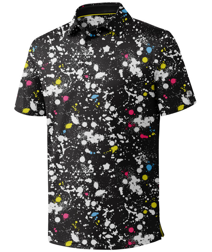 ZITY Men's Printed Dri Fit Performance Golf Polo Shirt-CUMPO05189 