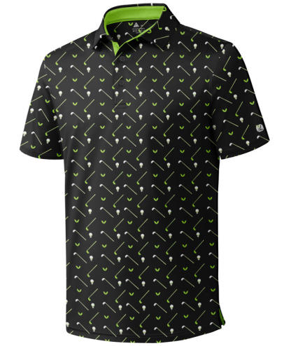 ZITY Men's Printed Dri Fit Performance Golf Polo Shirt-CUMPO05189 