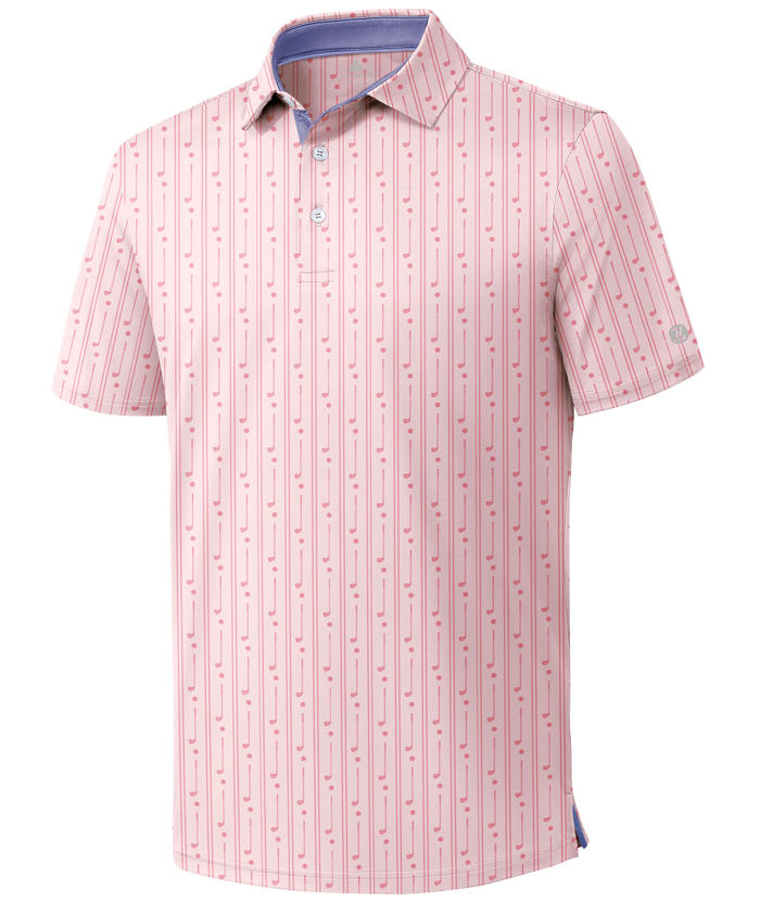 ZITY Men's Printed Dri Fit Performance Golf Polo Shirt-CUMPO05189 
