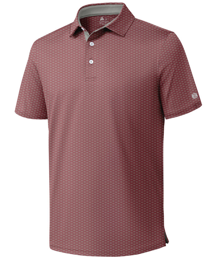 ZITY Men's Printed Dri Fit Performance Golf Polo Shirt-CUMPO05189 
