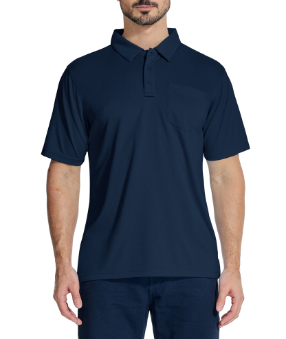 ZITY Men's Solid Color Fast Dry Neck Air Force with Pocket Polo Shirt-ZPK008914 | Zitysports