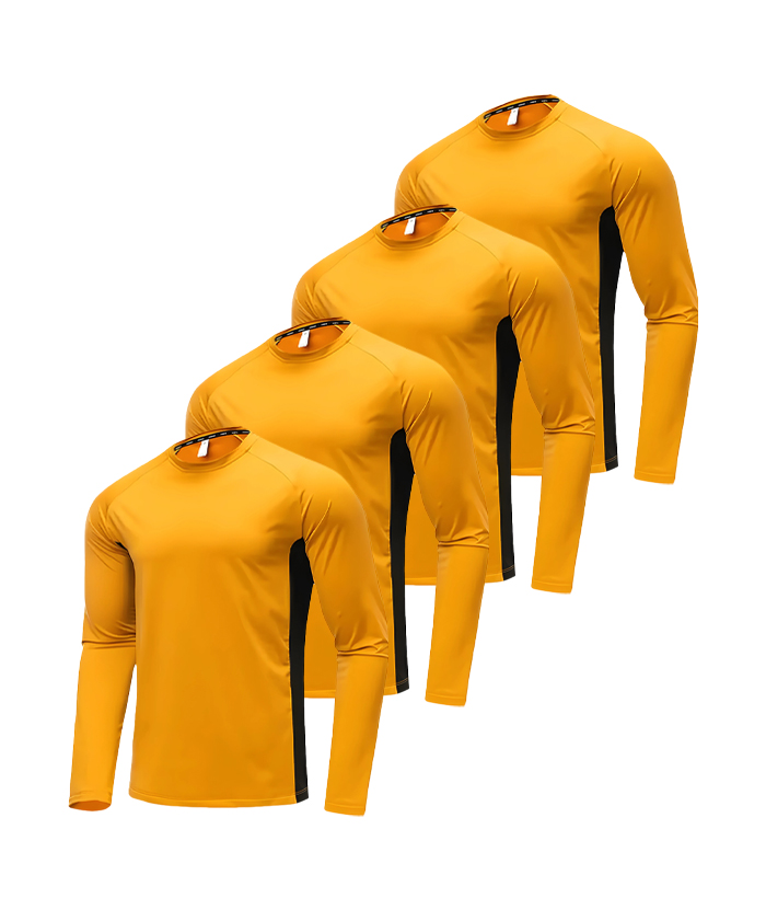 5 Pack Men's Casual Slim Fit Long Sleeve T-Shirt-DZUHE00171