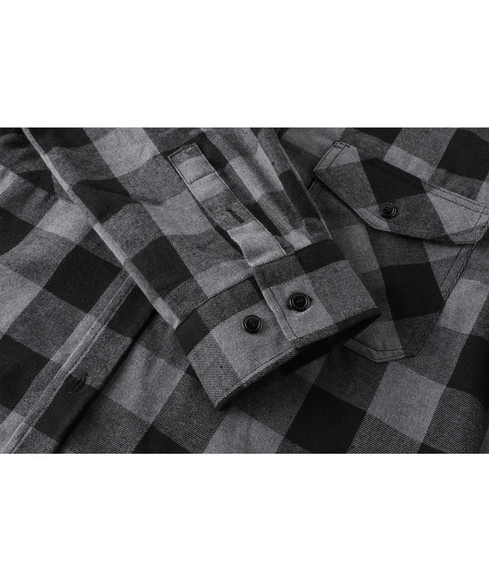ZITY Men's Button Up Long Sleeve Plaid Hoodie-CUMLT03681|Zitysports