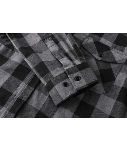 ZITY Men's Button Up Long Sleeve Plaid Hoodie-CUMLT03681|Zitysports