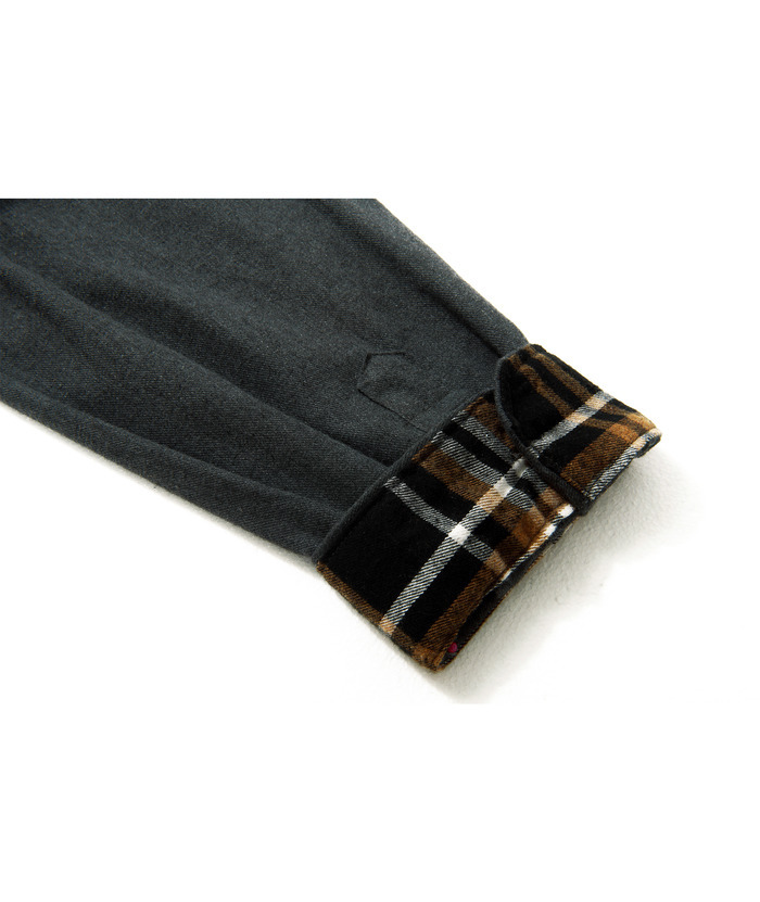 ZITY Men's Color Block Button Plaid Hoodie Shirt-ZPK007042 | Zitysports