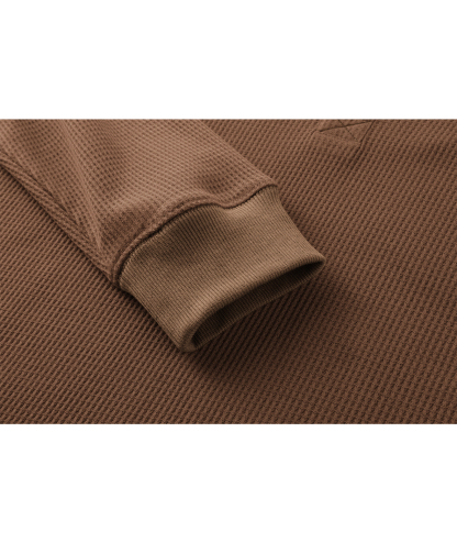 ZITY Men's Button Up Long Sleeve Slim Fit Henley Shirt-CUMLS03492