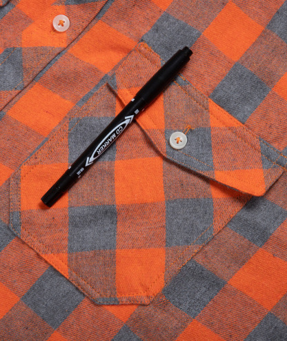 ZITY Men's Plaid Button Up Shirt with Flap Pocket Spring Fall Top-ZPK006565 | Zitysports