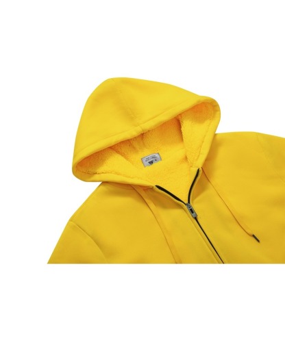 ZITY Men's Solid Hooded Jacket Thick Fleece Hoodie For Fall Winter-ZPK007270 | Zitysports