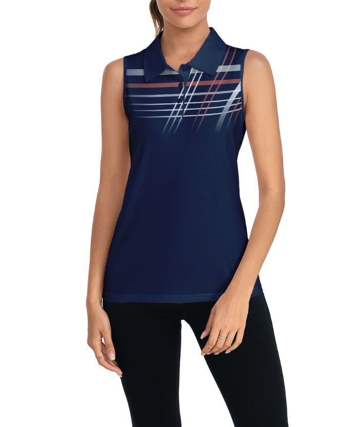 ZITY Women's Over Size Fast Dry Sleeveless Casual Polo Shirt-ZPK001146 | Zitysports
