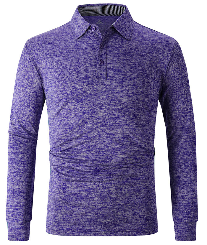 ZITY Men's 3 Button Quick Dry Long Sleeve Performance Polo Shirt-ZPK007158 | Zitysports