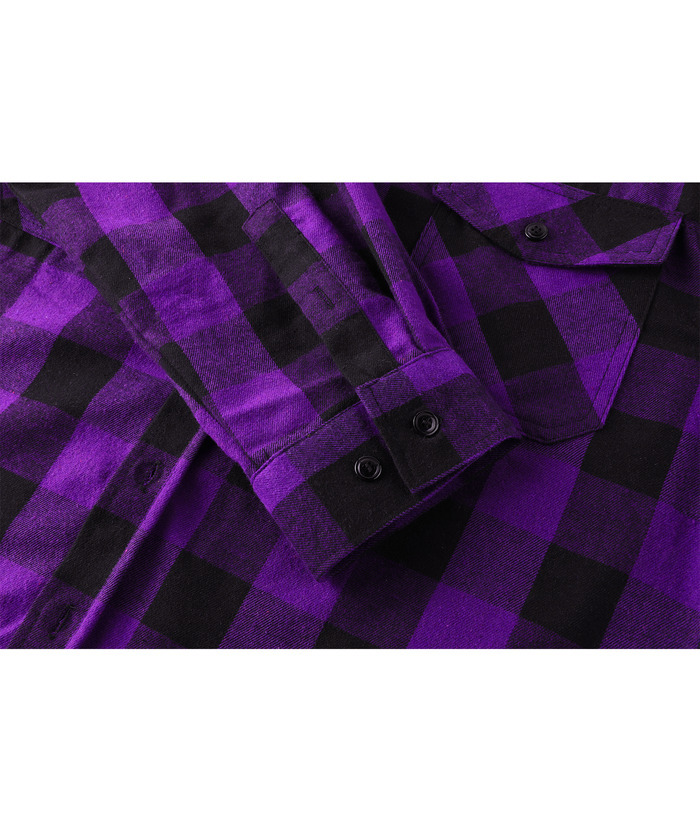 ZITY Men's Color Block Pattern Long Sleeve Casual Plaid Flannel Shirt-ZPK006185 | Zitysports