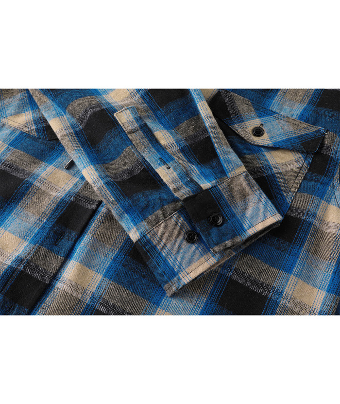 ZITY Men's Button Up Plaid Flannel Shirt-ZPK006183 | Zitysports