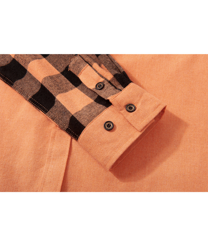 ZITY Men's Plaid Sweatshirt Button Down with Two Pocket-ZPK007276 | Zitysports