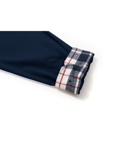 ZITY Men's Color Block Button Plaid Hoodie Shirt-ZPK007042 | Zitysports